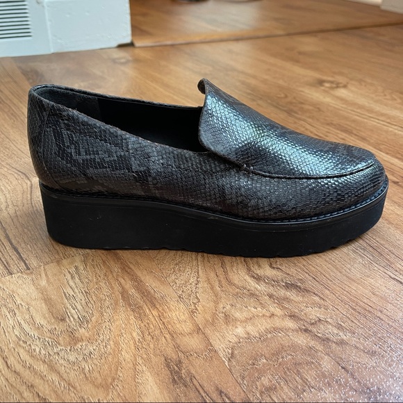 Vince Zeta Snakeskin Embossed Platform Loafer - Picture 6 of 9